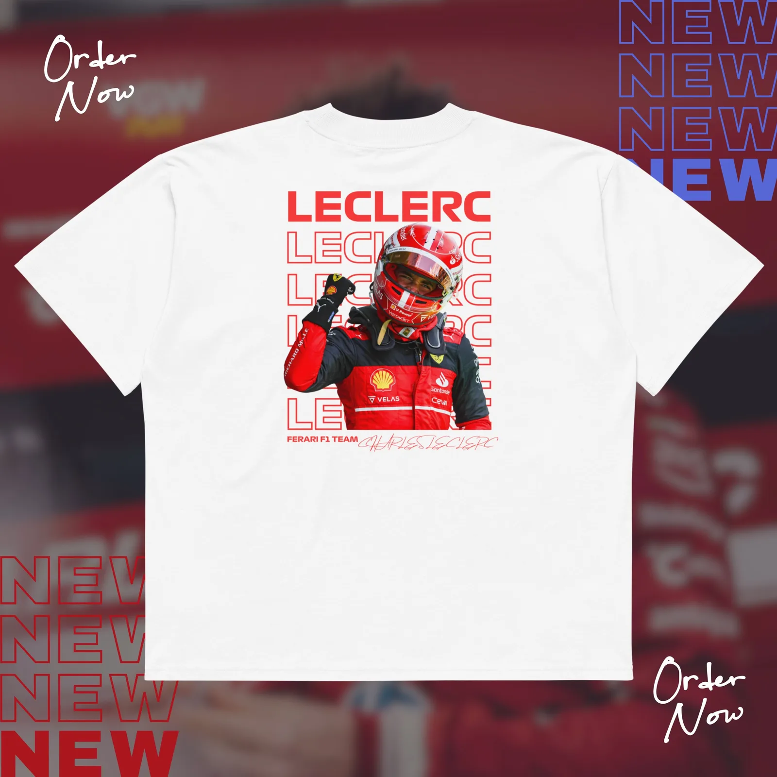 Charles Leclerc Tee, back view